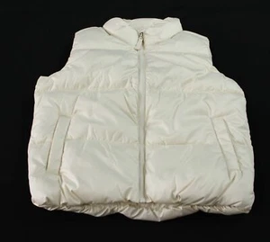 Old Navy Girl's Water-Resistant Quilted Puffer Vest BL1 De La Creme Size 10-12 - Picture 1 of 4