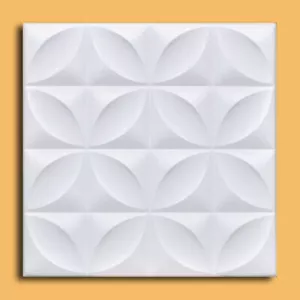CLOSTER Bianco, Piastrelle da Soffitto, Incollare, 20" x 20" MODERNO Polistirolo Decorativo - Foto 1 di 1