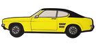 Ford Mk1 Capri Fridge Magnet Yellow