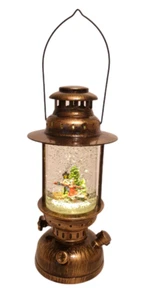 Lanterna Acqua LED Natale Ragazzo Ragazza Pattinaggio Glitter Decorazione Natalizia Lampada1875-4A - Foto 1 di 5