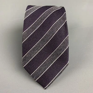 JOHN VARVATOS Purple Silver Silk Tie - Picture 1 of 6