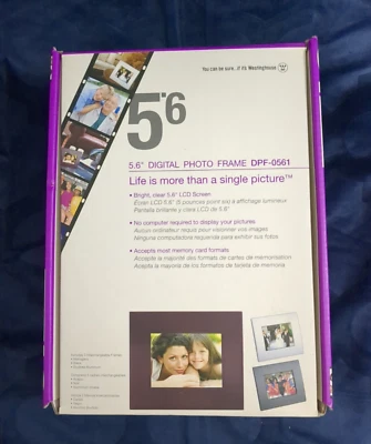 Westinghouse 5.6" Digital Photo Frame-DPF-0561-No Computer Required-2005~NIB - Image 1 of 4