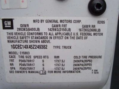 99 00 01 02 03 04 05 06 07 SILVERADO 1500 UPPER CONTROL ARM FR 442636 - Image 1 of 4