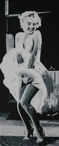 Pintura estilo pop de Marilyn Monroe 40x16 NO es un marco impreso o póster disponible. - Imagen 1 de 1