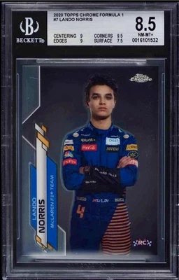 2020 Topps Chrome Formula 1 F1 LANDO NORRIS ROOKIE #7 BGS 8.5 2025 F1 CHAMPION - Image 1 of 2