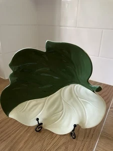 CARLTON WARE Vintage two tone green leaf Decorative plate - Picture 1 of 6