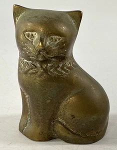 small cat brass vintage figurine - Picture 1 of 6