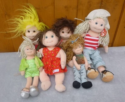 Set of 6 Ty Beanie Soft Plush Toys Dolls Bopper & Kids Lucy Paula Gabby Tumbles - Image 1 of 4