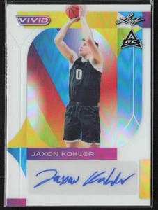 2022-23 Leaf Vivid #T-JK1 Jaxon Kohler Technicolor Autographs White #/25 - Bild 1 von 2