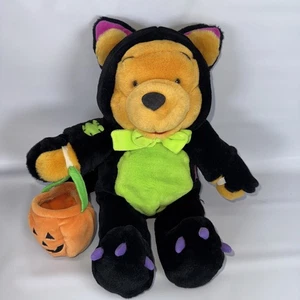 Disney Store 14" Winnie the Pooh Plush in Scaredy Cat Costume – Halloween - Picture 1 of 7