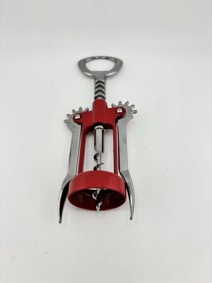 Sacacorchos Abridor de Botellas de Vino Borgoña Rojo Italia Pedrini Foto 1 de 4