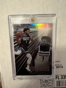 Anthony Edwards Silver Rookie Refractor Holo Foil RC Karte Base - TIMBERWOLVES - Bild 1 von 3