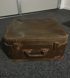 Vintage Distressed Travel Trunk / Suitcase – Avion Collectible Luggage Box Trunk - Picture 1 of 8