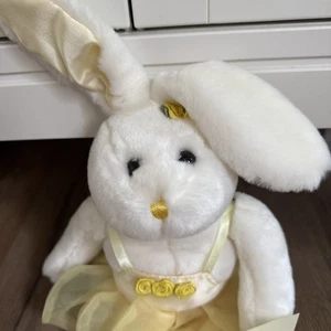 Lord & Taylor Vintage Ballerina Bunny Plush Yellow Tutu 13" - Picture 1 of 4