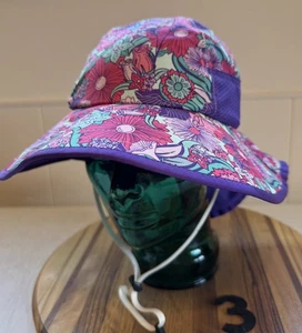 NWOT Sunday Afternoons Sun Hat 5+12 Years Purple Mesh, Floral Print  New!    #3 - Picture 1 of 4