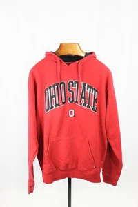 Sudadera con Capucha J. America OHIO STATE Roja Mezcla de Algodón Polar, Talla L - Imagen 1 de 11