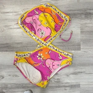 Juicy Couture Y2K one piece swim suit multi color size large new - Picture 1 of 4