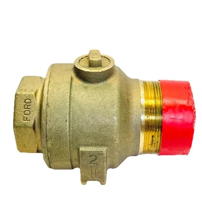 FORD METER BOX  2" BRASS BALL VALVE - Image 1 of 3