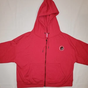 Buc-ees Hoodie Adult Size 2XL Red Long Sleeve Pullover Logo Graphic Women's Crop - Picture 1 of 24