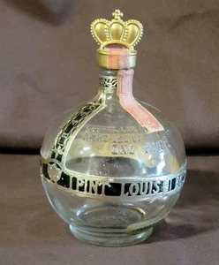 Vintage Forbidden Fruit Liquore Louis Bustanoby Rotondo Cannon Ball Bottiglia Trasparente - Foto 1 di 12