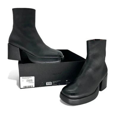 Botas de tornozelo Marsèll $1680 Plattino Tronchetto couro artesanal tamanho 36 - 6 EUA - Imagem 1 de 4