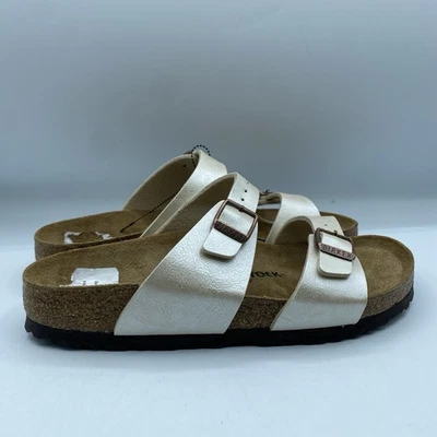 Sandalias Birkenstock Mujer US 7 EU 38 Sydney Birko-Flor Graciosas Perlas Blancas Nuevas sin Caja Foto 1 de 4
