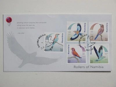 Namibia 2017 Rollers of Namibia Birds FDC Scott 1547-1550 Katima Mulilo Cancel - Image 1 of 2