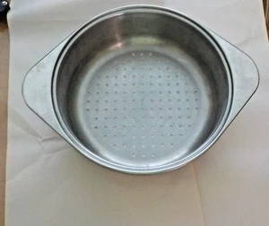 Vintage Meyer 10” x 3" Stainless Steel Steamer Strainer Colander Hong Kong - Picture 1 of 3