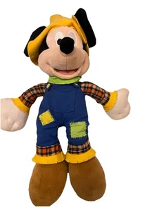 15" Disney Store Mickey Mouse Plush Halloween Fall Scarecrow Toy stuffed 2017 - Picture 1 of 5