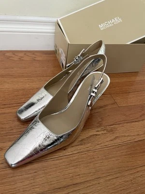 Michael Kors Women's Metallic Heels Size 8.5 - Image 1 of 4