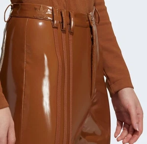 Adidas IVY PARK Beyoncé Cintura Alta Marrón Pista PANTALONES LÁTEX XL NUEVOS CON ETIQUETAS - Imagen 1 de 15