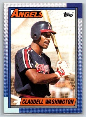 1990 Topps #705 Claudell Washington California Angels - Image 1 of 2