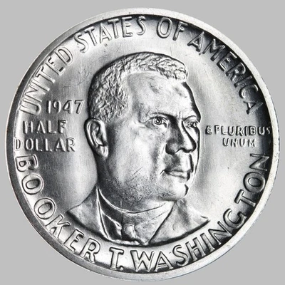 BU 1947-S Booker T Washington BTW Half Dollar White & PQ! - Inv # JTR - Image 1 of 2