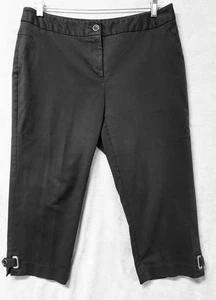 Pantalones para mujer Rafaella curvilíneos recortados talla 12 informales pierna recta frente plano - Imagen 1 de 10