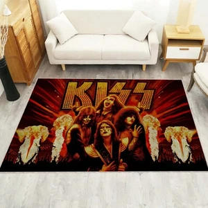 Kiss Metal Rock Decoration,70 s 80s 90s Rock Bands Poster Rug - Picture 1 of 9