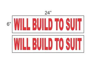 WILL BUILD TO SUIT 6"x24" REAL ESTATE RIDER SIGNS Buy 1 Get 1 FREE 2 Sided - Picture 1 of 3