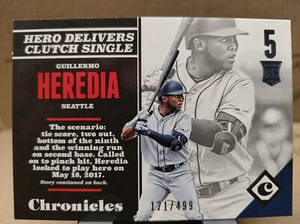 2017 Panini Chronicles #136 Guillermo Heredia RC Seattle Mariners /499 - Picture 1 of 2