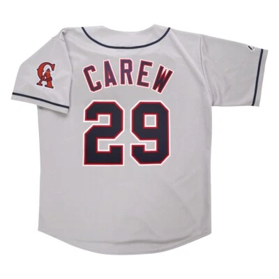 Rod Carew California Angels Grey Road Men's Throwback Jersey w/ Team Patch - Image 1 of 4