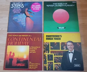 Menge 4 Vinyl LPs Mantovani Ronnie Aldrich Continental Holiday Form Saiten - Bild 1 von 2