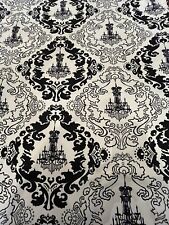 One 55 X 83 Panel Xhilaration Black & White Damask Chandelier Print Curtain