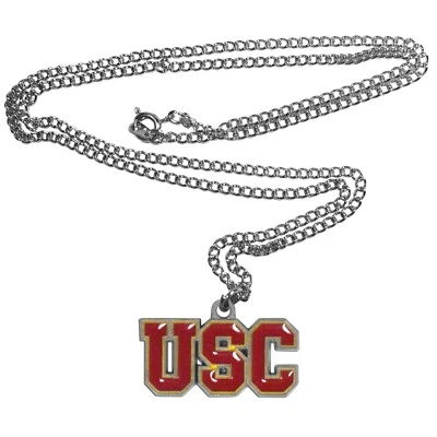 USC Trojans 22" Cadena Collar Metal Logo Dije Licencia NCAA Foto 1 de 3