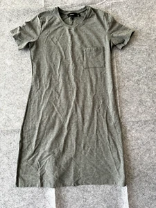 Theory Women's Pocket Tee Shirt Dress Color Gray - Picture 1 of 7