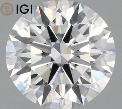 IGI Certificate 1.21 Carat CVD Lab Grown Round Cut Diamond G Color VS1 Clarity - Image 1 of 4