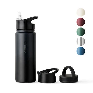 Trinkflasche Edelstahl 500ml Thermo Flasche Sport Isolierflasche Schwarz Vinsun - Bild 1 von 6