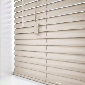 Persianas Venecianas Aluminio 120cm Metal 25mm Listón Taupe Beige Marrón - Imagen 1 de 6