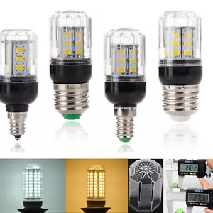 E27 E14 LED Corn Light 9W E12 E26 5730 SMD Bulb White Lamps 220V DC 12V 24V oq - Picture 1 of 10