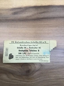 Ticket Eintrittskarte Schalke 04 - Karlsruher SC KSC 64/65 - Bild 1 von 2