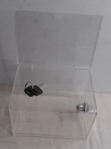 Cassetta elettorale e donazione acrilico trasparente ufficio ADIR con serratura e chiavi 4" x 5" x 6" - Foto 1 di 6