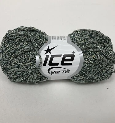 Lote de 8 Novos Fios de Gelo Lolita Cáqui Metálico Amarelo Claro #16975 50gr - Imagem 1 de 4