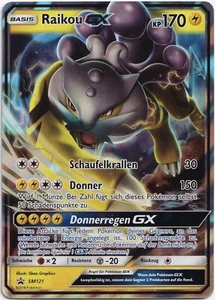 Pokémon Raikou GX Ultra Rare Blackstar Promos SM121 NM Deutsch - Picture 1 of 1